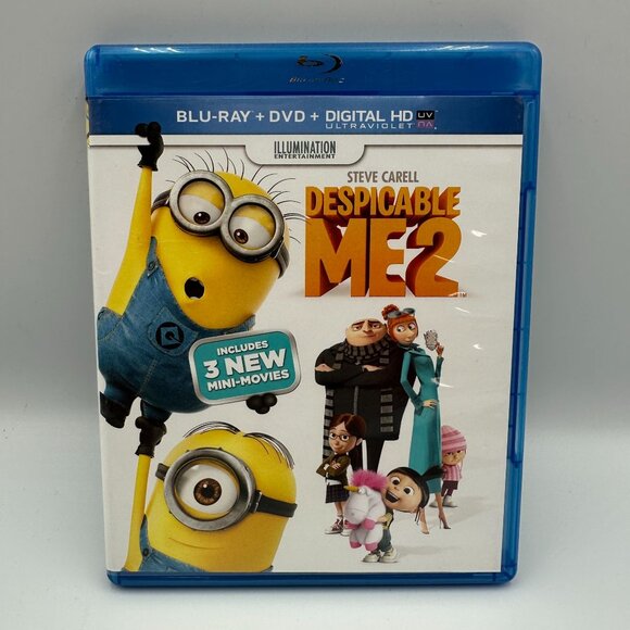 Despicable Me 2 Blu Ray DVD HD Steve Carell Illumination PG 2013 Animated - Picture 1 of 3